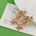 Acrylic Christmas Gingerbread Man Drop Earrings 2 Styles view 7