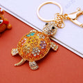 Jeweled Turtle Keychains With Colorful Enamel Shells view 2