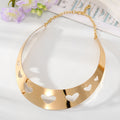 Gold Geometric Collar Choker Necklaces 6 Cutout Styles view 5