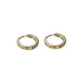 Gold Tone Crystal Pave Mini Huggie Hoop Earrings Pair view 5