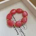Irregular Acrylic Oval Bead Stretch Bracelets 8 Colors view 12