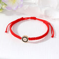 Red Woven Cord Small Round Evil Eye Adjustable Bracelets view 8