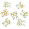 Enamel Ribbon Bow Jewelry Components For DIY Earrings And Bracelets Charms view 12
