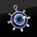 Silver Tone Evil Eye Charm Pendant Eight Mixed Shapes view 2