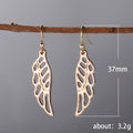 Openwork Wing Drop Earrings In Gold And Silver Tones view 5