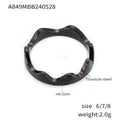 Wave Band Ring Gold Black Steel Minimal Sizes 6 7 8 view 7