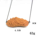 Realistic Fried Chicken Pendant Necklaces Silver Chain 4 Styles view 4