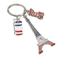 Paris Eiffel Tower Metal Keychain With Four Accent Charm Styles view 5