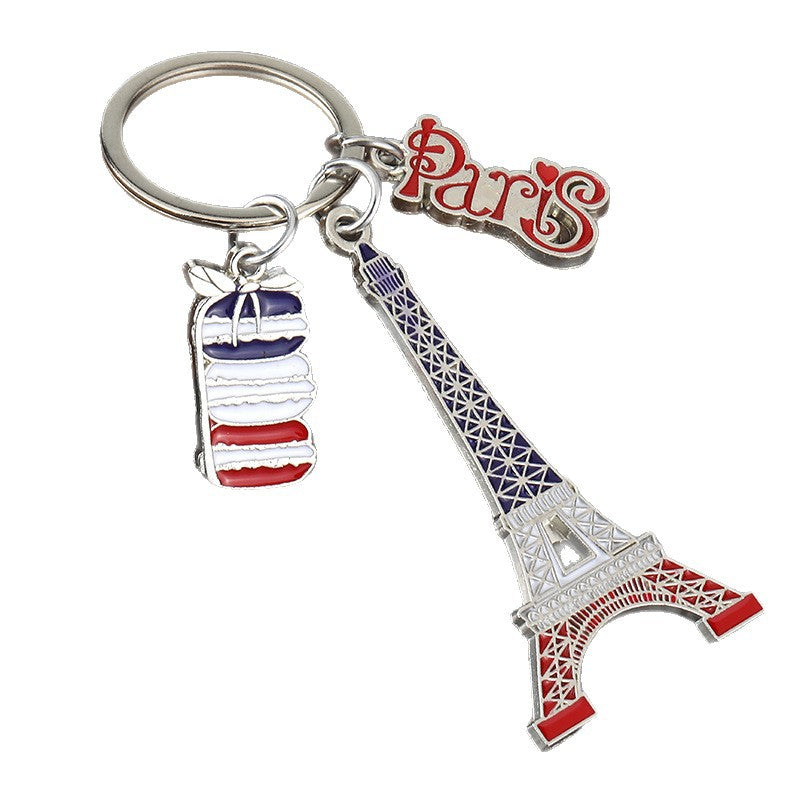 Paris Landmark Zinc Alloy Eiffel Tower Arch Keychain Gift