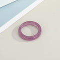Chunky Translucent Resin Band Rings in Five Neutral and Bright Colors view 6