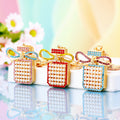 Pearl Bow Perfume Bottle Keychains with Braided Loops and Loop Only Options view 3