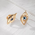 Gold Tone Oversized Evil Eye Adjustable Rings in Two Colors view 1