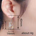 Silver Tone Hummingbird And Rose Openwork Drop Earrings view 4