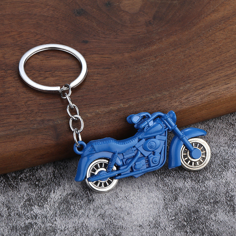 Large Motorcycle Wheel Keychain Zinc Alloy Moving Pendant