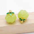 Small and Large Fourteen-Color Glass Pumpkin Charm Collection view 10