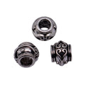 Antique Silver Metal Openwork Heart Large Hole Bead For Jewelry Making view 4