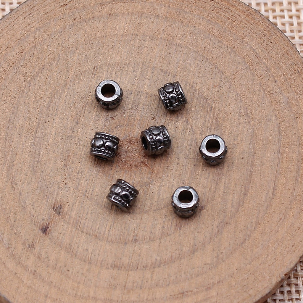 4.7x4.7x3.9mm 0.23g Multicolor Zinc Alloy Round Small Hole Spacer Beads for Bracelet Necklace DIY Jewelry