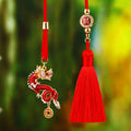 Jeweled Zodiac Dragon Tassel Ornaments in Six Colors plus Tassel Only Option view 2