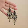 Black Filigree Drops