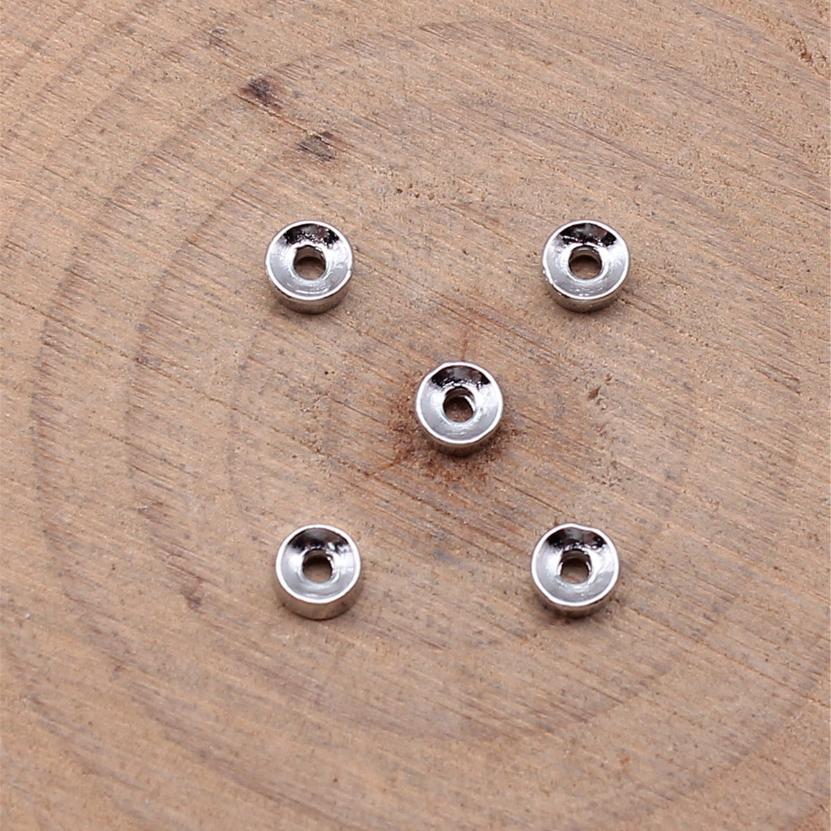 Multi Color Zinc Alloy Round Small Hole Spacer Beads for DIY Bracelet Jewelry Making