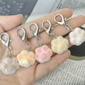 Flocked Cat Paw Lobster-Clasp Charms in Five Soft Colors view 2
