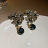 Black Floral Drop
