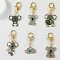 Gold Tone Enamel Koala Heart-Clasp Charms in Six Designs view 1