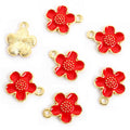 Enamel-Look Gold Silver Flower Alloy Charms in 12 Styles view 10