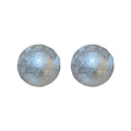 Oversized Textured Silver Tone Ball Stud Earrings With Polished Metal Tone Details view 5