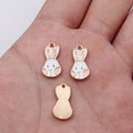 Enamel Bunny Face Charms in Two Colors for Jewelry and Craft Making view 6