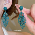 Colorful Leaf And Petal Drop Earrings In Two Designs view 3