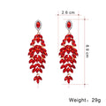 Red Horse Tassel Crystal Two Designs Metal Dangle Earrings view 2