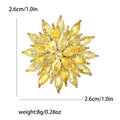 Layered Crystal Snowflake Brooch in Nine Bright Jewel Colors view 9