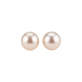 Blue and Pink Pearl Sheen Half Round Stud Earrings view 5