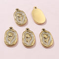 Gold Tone Enamel Tulip Charms in Seven Color Styles view 8
