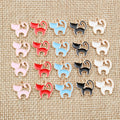 Tiny Enamel Cat Metal Jewelry Charms in Six Color Options view 4