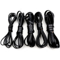 Flat Leather Cords in Black and Brown, Assorted Widths view 4