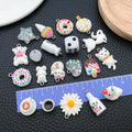 White Heart and Star Glossy Charms with 39 Listed Options view 3
