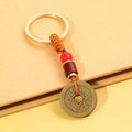 Chinese Knot Five Emperor Coins Alloy Keychain Gift Pendant