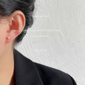 Gold Tone Moon Star Pearl And Ball Mini Stud Earrings Five Piece Set view 4