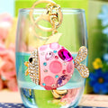 Mixed Pearl Round Fish and Jeweled Pufferfish Keychains in Five Styles view 8