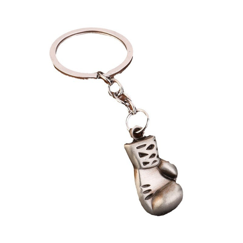 3D Metal Boxing Glove Keychain for Men, Zinc Alloy Pendant