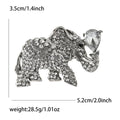 Raised Trunk Crystal Elephant Brooch in Seven Bright Colors view 9