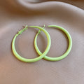 Color Coated Large Hoop Earrings in Six Colors for Women view 8