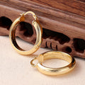 Textured Gold-Tone Hoop Earrings in Ten Sculpted Styles view 3