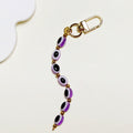 Long Oval Bead Strand Clip Keychains in Seven Colorways view 8