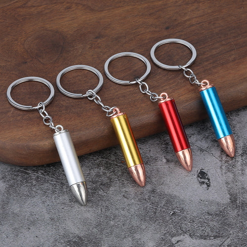 Bullet Model Alloy Metal Keychain Pendant Accessory