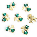 Crystal Bow Charms in Gold and Silver Tones, 12 Color Designs view 10