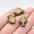 Patterned Fish Shape Metal Beads for Jewelry Making view 4