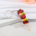 Realistic Faux Barbecue Meat Split Ring Keychains in Three Styles view 4